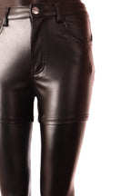 olasz női bőr hatású nadrág rövid alakhangsúlyos skinny
