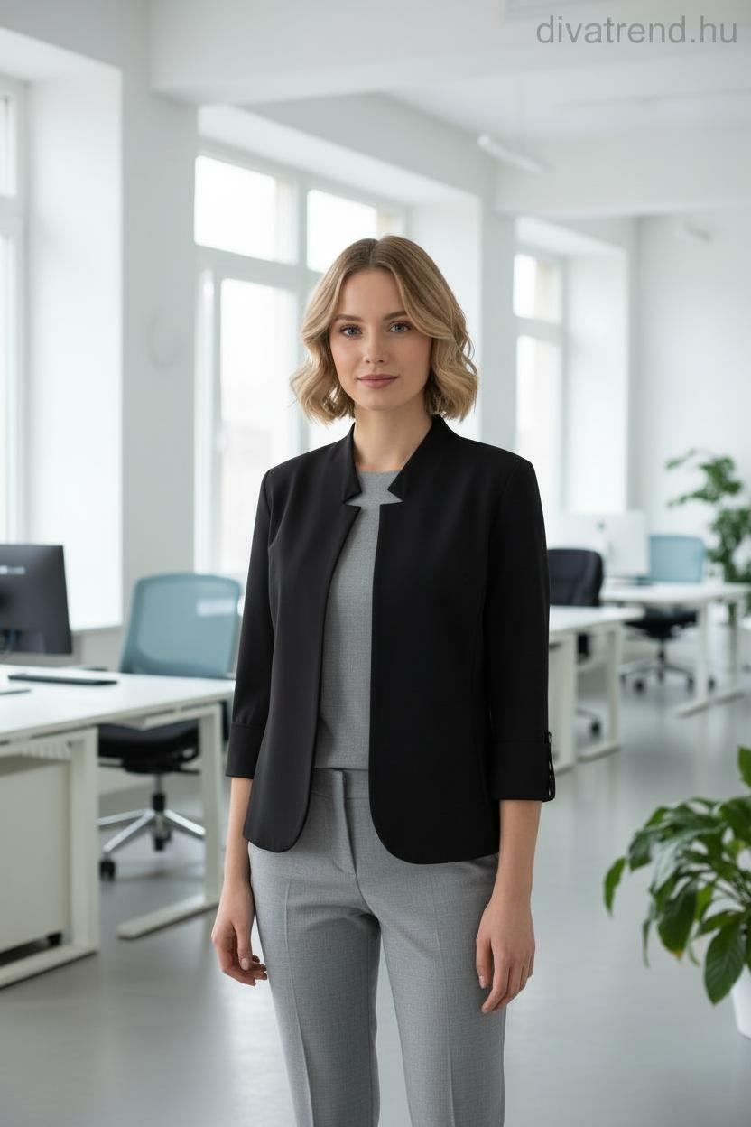 olasz ProntoModa hosszú ujjú V nyakú pamut női felső - alkalmi