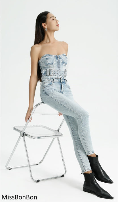 MissBonBon női farmer nadrág hosszú alakhangsúlyozó skinny