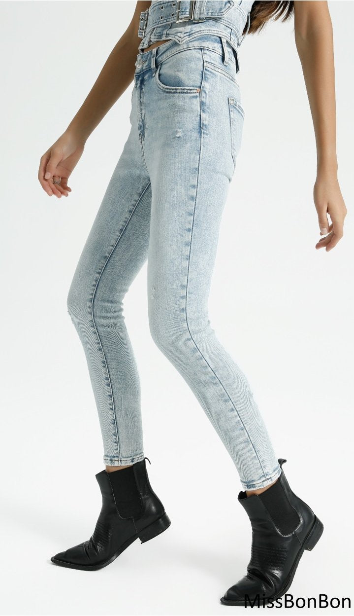 MissBonBon női farmer nadrág hosszú alakhangsúlyozó skinny